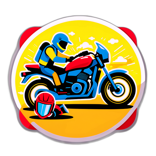 Illustration d'un accident de moto pour sensibiliser à la sécurité
