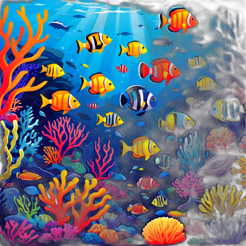 Makulay na Eksena sa Ilalim ng Tubig