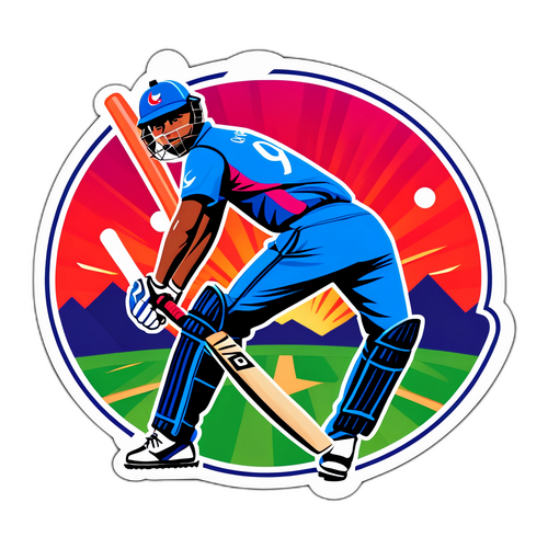 क्रिकेट थीम वाला स्टिकर