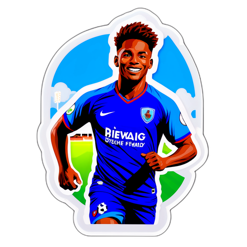 Sticker de Deyverson mostrando su dedicación en el campo