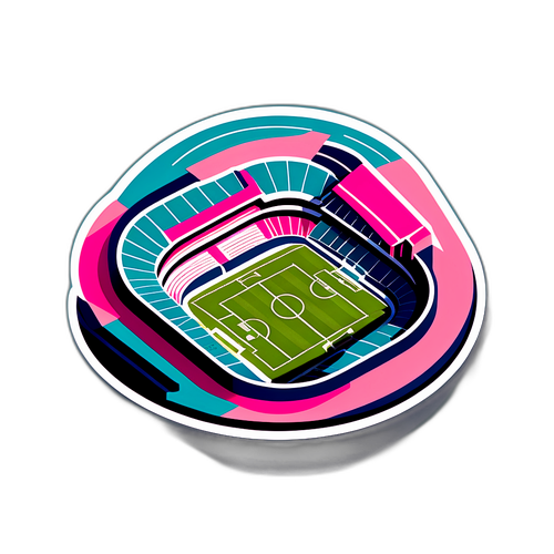 Charlotte - Inter Miami Maçı İçin Stilize Edilmiş Stadyum ve Futbol Sahayası