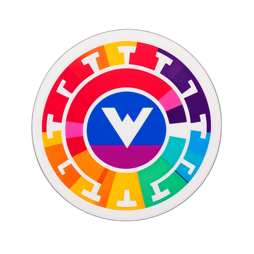 Sticker cu simbolul democrației