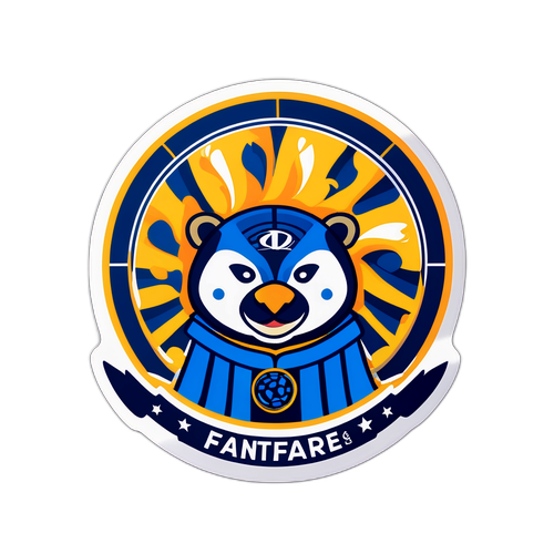 Sticker, der die Fan-Leidenschaft während eines Inter-Spiels zeigt