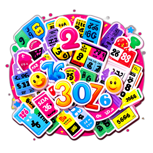 Adesivo Divertido com Números da Mega Sena