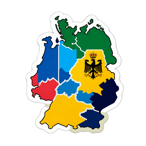 Autocolant cu Harta Luxemburgului și Germaniei