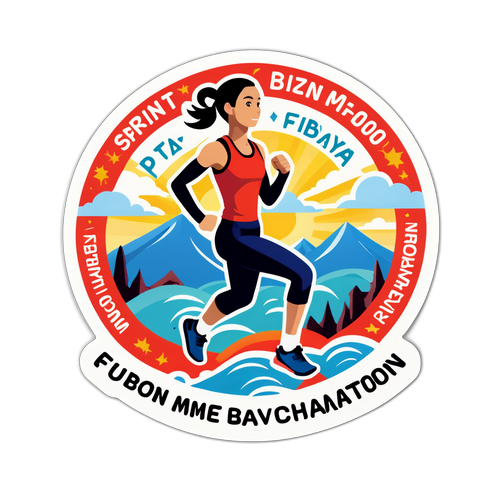 富邦馬拉松勇往直前貼紙