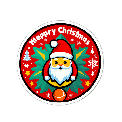 Vánoční tématická nálepka pro Tipsport