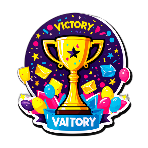 סטיקר של גביע זכייה