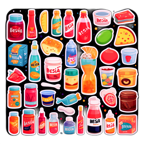 ビージア製品の楽しいイラストアレンジメント