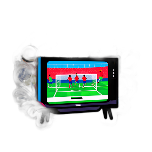 Scenă de transmisie sportivă live