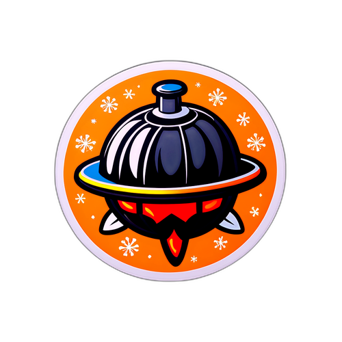 Dunkler Sticker zur Darstellung der schockierenden Atmosphäre einer Bombendrohung während des Oktoberfests