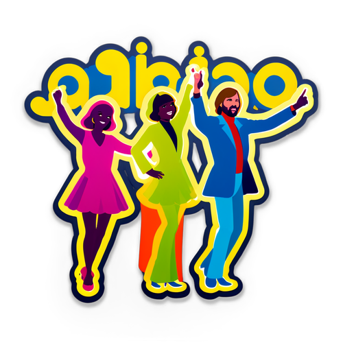 Στικέρ με Θέμα Ντίσκο για την 'ABBA'