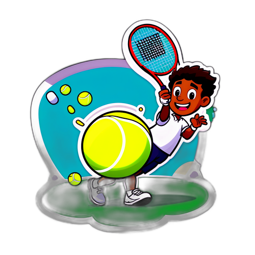 Stiker Bertema Wimbledon yang Ceria