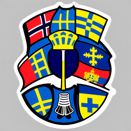 Hockey och Svensk Kultur Klistermärke
