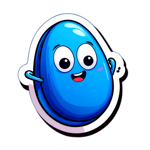 Sticker ya Mlipuko wa Bulbuli Buluu