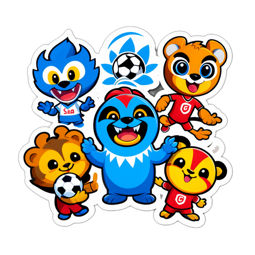 Adesivos dos mascotes dos times Taubaté e São José