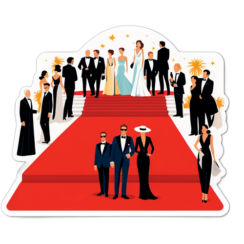 Le tapis rouge de Cannes avec des célébrités glamour