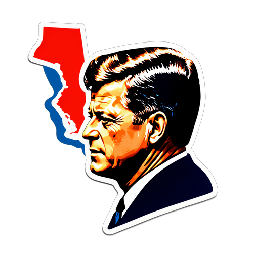 JFK Silhouette with Americana Theme