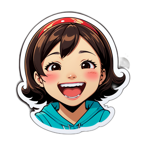 笑顔のキャラクターシール