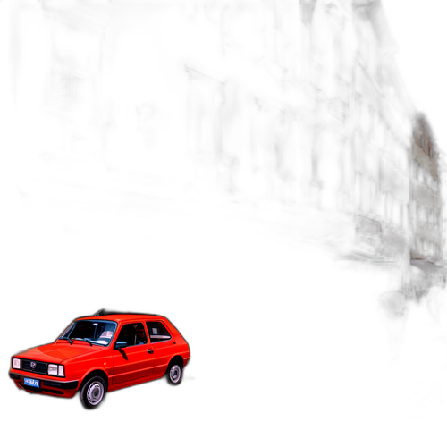 Cảnh đêm với ô tô đỏ