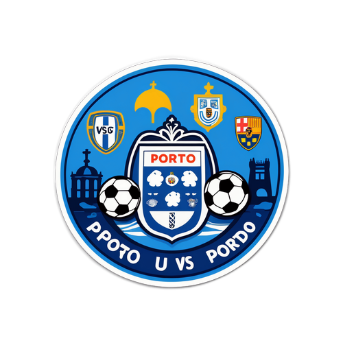 Thiết kế nhãn dán tối giản 'Porto vs.'