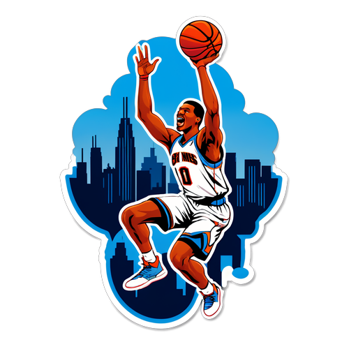 Tagalog Sticker na may Basketball Player
