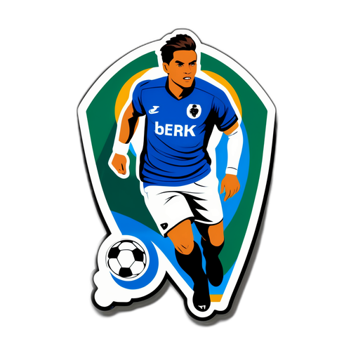 Bold sticker med Bryne FK-logo og fotballgrafikk