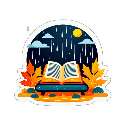 秋雨中的温馨阅读场景