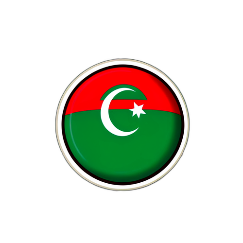 สติ๊กเกอร์ตามธีมธงของเติร์กเมนิสถานบนสนามฟุตบอล