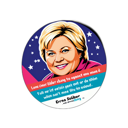 Erna Solberg Empowering Sticker