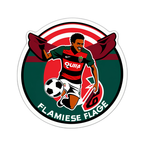 Energiczna naklejka dla fanów Flamengo i Fluminense