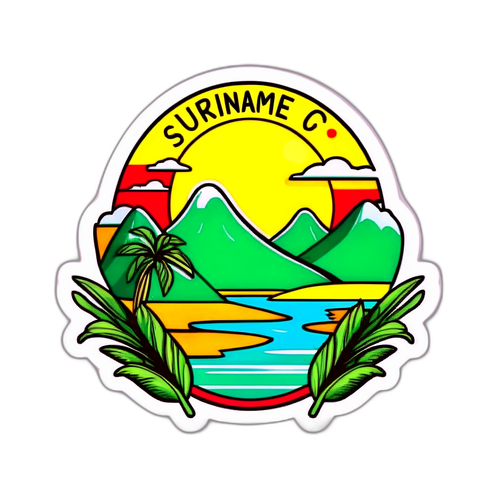 Sticker Representando a Paisagem do Suriname