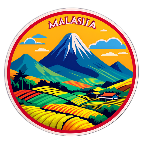 Autocollant de paysage malaisien