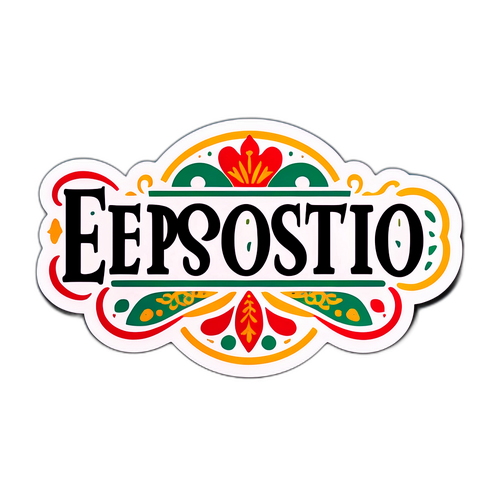 Sticker met de naam Esposito in artistieke Italiaanse stijl