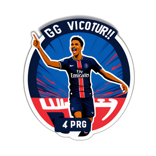 Hình dán cầu thủ PSG ăn mừng