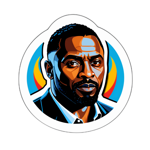 Portrait stylisé d'Idris Elba