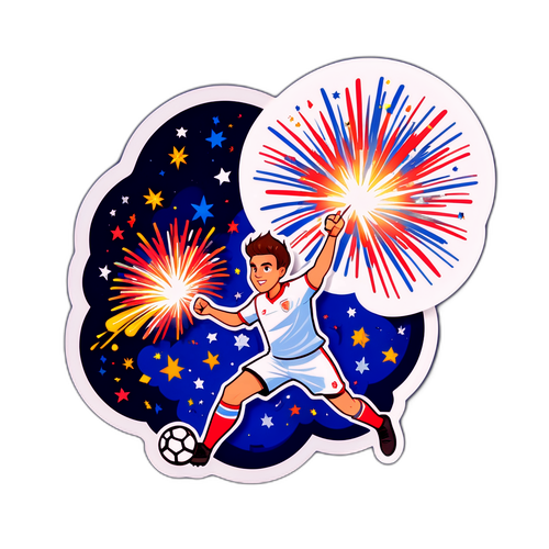 Stiker Kartun Viktor Gyökeres Mencetak Gol