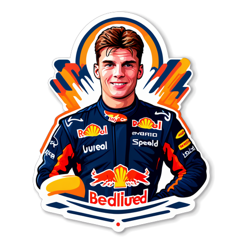 Sticker cu Max Verstappen - Viteză și Determinare!