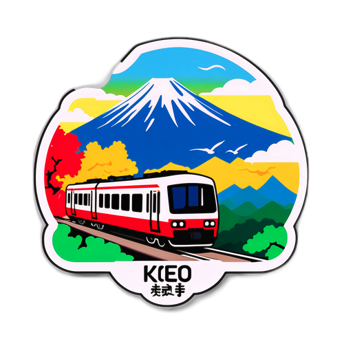 京王線の列車と東京の風景