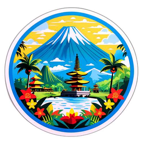 Bali'nin Göz Alıcı Manzaraları Sticker'ı