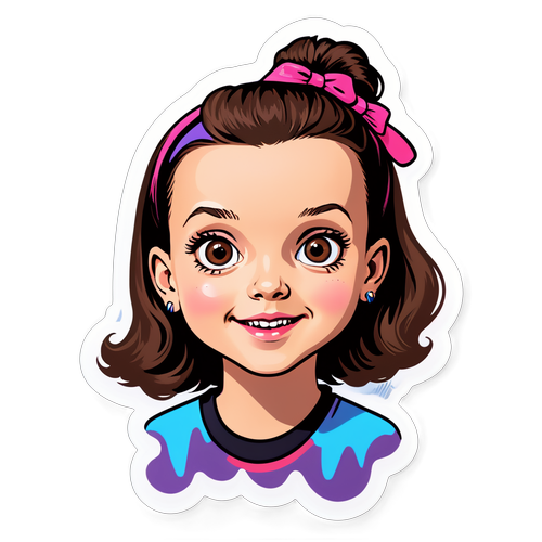 Millie Bobby Brownin Taikamaailma: Upeat Tottumukset ja Ikimuistoiset Roolit Sticker!