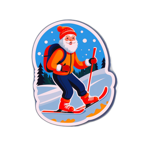 Rentoutunut talviurheilu: Joulupukki hiihtää