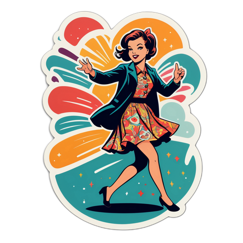 Retro stil klistremerke av Amy Bradley