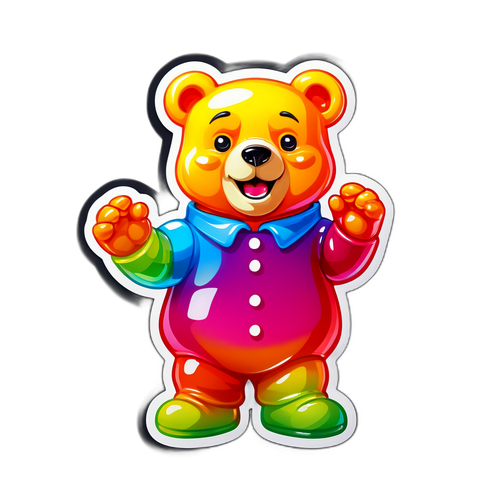 Vidám színes gumibear