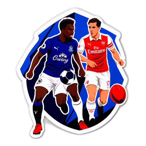 Stiker Pertandingan Everton vs Arsenal