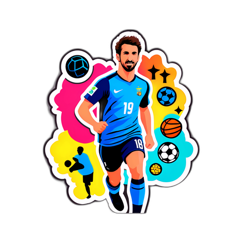 Sticker de Matías Busquet en sus mejores momentos deportivos