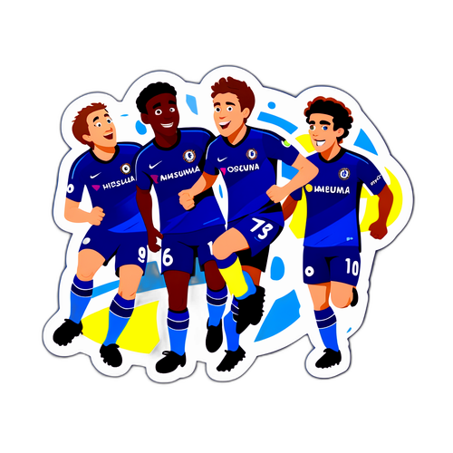 Rolig klistermärke av Chelsea-spelare