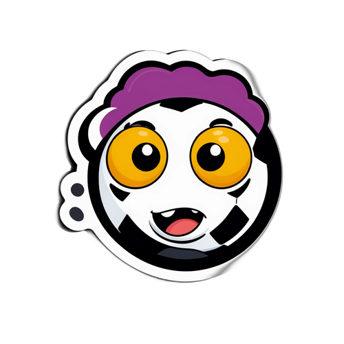 Miếng dán vui nhộn hình bóng đá với đôi mắt hoạt hình