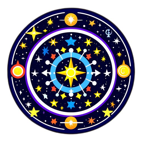 कॉस्मिक स्टिकर: राशियों के प्रतीक और तारे
