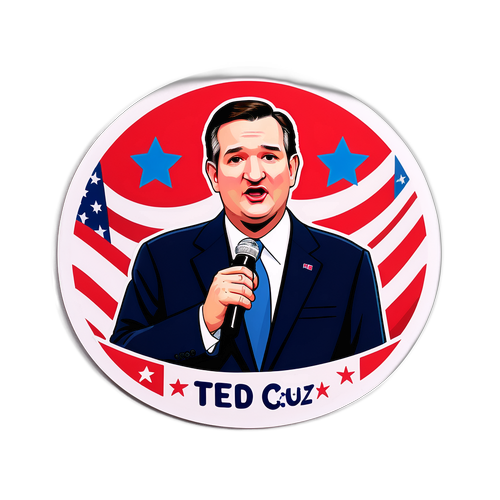 Sticker découpé de Ted Cruz prenant la parole